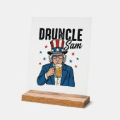 Oncle Sam drôle de conception vectorielle de bière (Angle)
