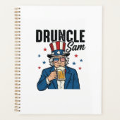 Oncle Sam drôle de conception vectorielle de bière (Devant)