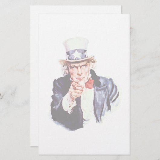 Oncle Sam veut que vous papeterie (Devant / Derrière)