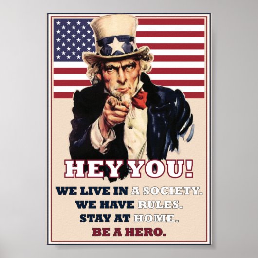 Oncle Same COVID Propaganda Poster (Devant)