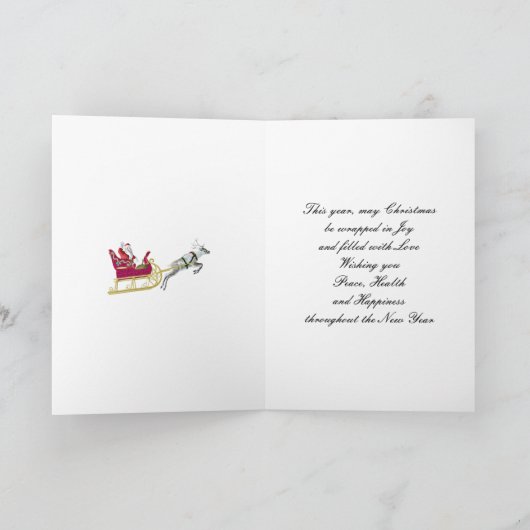 Oncle, une carte de Noël à effet or (Intérieur)