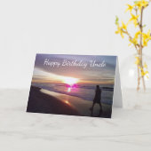 * ONCLE'S BANTHDAY* PLAGE ET CARTE DE SOUHAITS D'A (Fleur jaune)