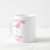 Oncologie flamazée Infirmière Mug (Devant gauche)