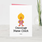 Oncologie Infirmière Chick Carte de voeux (Dos)