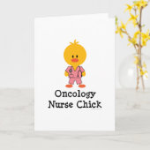 Oncologie Infirmière Chick Carte de voeux (Fleur jaune)