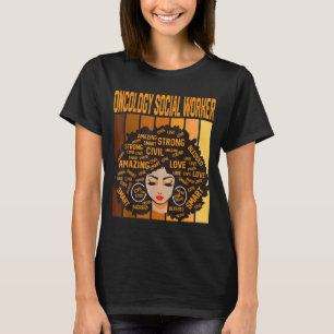 Oncologie Maatschappelijk Werker Krachtige Zwarte  T-shirt
