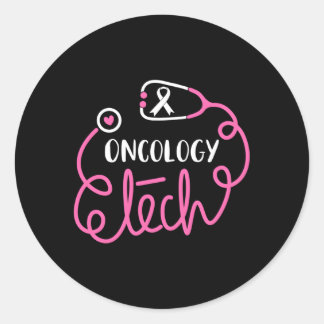 Oncologie Tech Cancer Awareness Radiation Oncology Ronde Sticker
