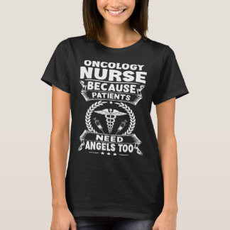 Oncologieverpleegkundige Omdat Patiënten Ook Engel T-shirt