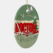ONCOLOGIST DOCTOR MERRY CHRISTMAS KERAMISCH ORNAMENT (Rechts)
