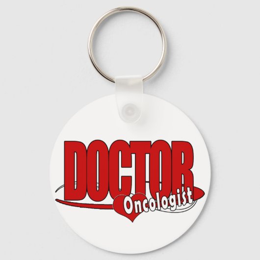 ONCOLOGIST LOGO GROTE RODE ARTS SLEUTELHANGER (Voorkant)