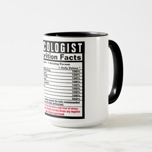 Oncologiste Docteur Funny Éléments nutritifs Mug (Devant droit)