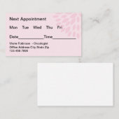 Oncologiste Traitement du cancer Cartes de rendez- (Devant / Derrière)