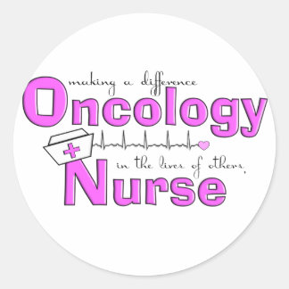 Oncology Nurse Gifts Ronde Sticker