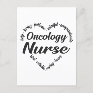 Oncology Nurse Heart Word Cloud Feestdagenkaart