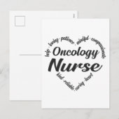 Oncology Nurse Heart Word Cloud Feestdagenkaart (Voorkant / Achterkant)
