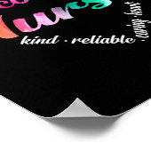 Oncology Nurse Heart Word Cloud Waterverf Rainbow Poster (Hoek)