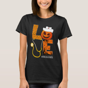 Oncology Nurse Love Nurse Life Halloween Pumpkin C T-shirt