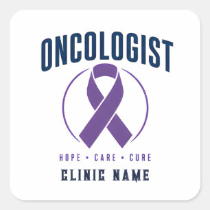 Oncoloog Kankerzorg Medisch Design Vierkante Sticker