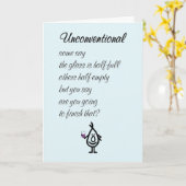 Onconventioneel - een grappig afstudeergedicht kaart (Gele Bloem)