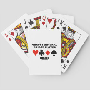 Onconventionele Bridge Player Inside Card-aansluit Speelkaarten