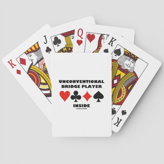 Onconventionele Bridge Player Inside Card-aansluit Speelkaarten (Achterkant)