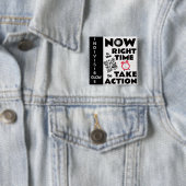 Ondeelbare GLOW VISIBILITY Vierkante Button 5,1 Cm (In situ)