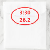 Onder 3:30 voor een marathon ovale sticker (Tas)