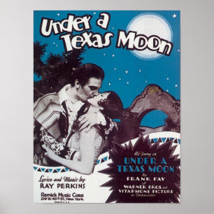 Onder A Texas Moon Songbook Hoesje Poster