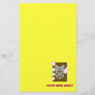 Onder aanhoudingsbevel briefpapier