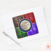 Onder August Skies... Vierkante Sticker (Envelop)