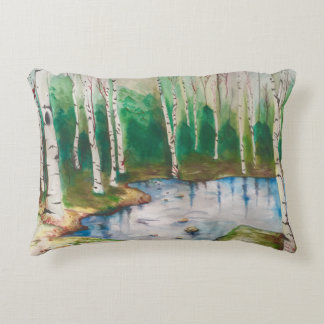 "Onder Birch Trees" Pillow Decoratief Kussen