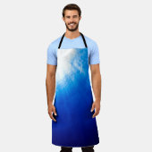 Onder blauwe, diepe duik schort (Gedragen)