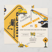 Onder constructie! Eenzijdige verjaardag Briefkaart (Voorkant / Achterkant)