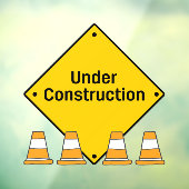 Onder Constructie met het Waarschuwingsvenster van Raamsticker (Vel 3)