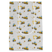 Onder constructiedrong Vrachtwagenpartij Medium Cadeauzakje (Achterkant)