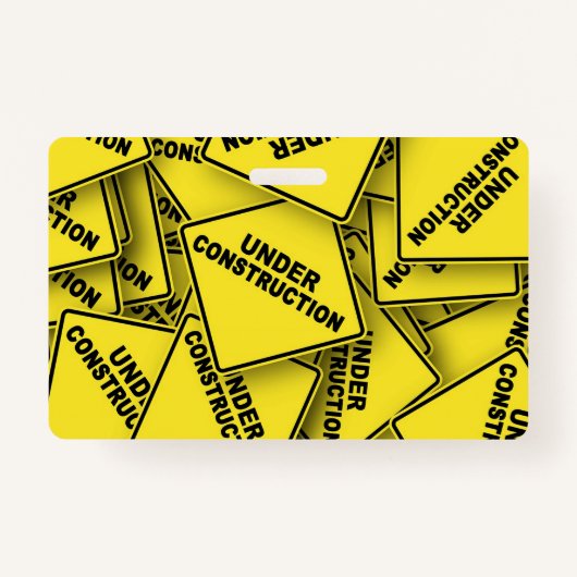 Onder constructietekens badge (Voorkant)