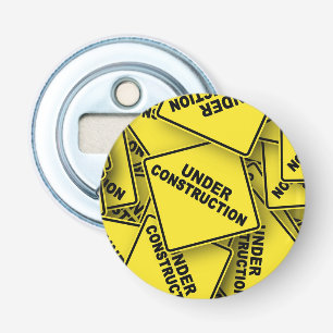 Onder constructietekens button flesopener