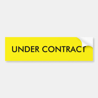 ONDER CONTRACT Vastgoed bumpersticker voor bord