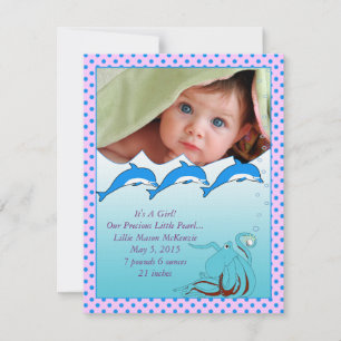 Onder de aankondiging van het Zee Baby Girl