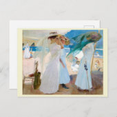 Onder de Awning, Joaquín Sorolla Briefkaart (Voorkant / Achterkant)