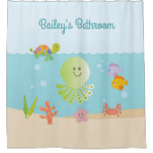 Onder de badkamer van het Zee Kind Douchegordijn (Voorkant)