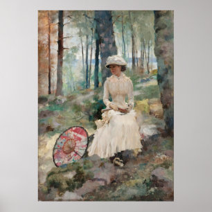 Onder de Birches van Albert Edelfelt 1881 Poster
