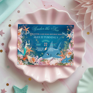 Onder de Birthday Party of the Zee Mermaid Sharks Kaart