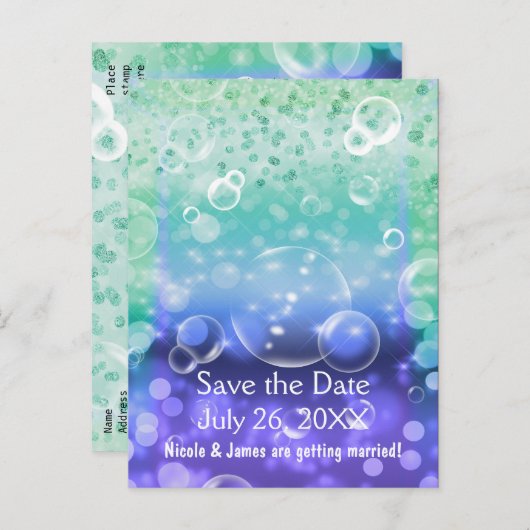 Onder de Birthday Party of the Zee Tropical Ocean Aankondigingskaart (Voorkant / Achterkant)