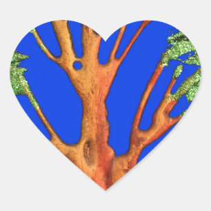 Onder de Blauwe Hemel: Het Acacia Tree Collectie Hart Sticker
