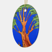Onder de Blauwe Hemel: Het Acacia Tree Collectie Keramisch Ornament (Links)