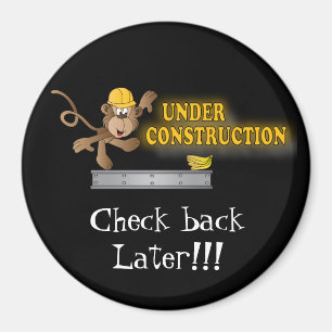 Onder de bouwnijverheid Funny Monkey Magneet