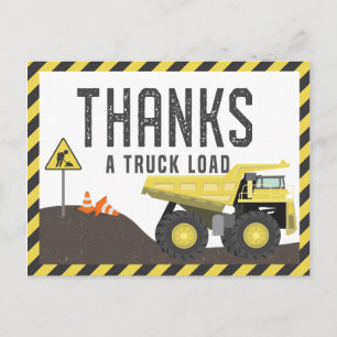 Onder de bouwvuilwagen Birthday Dank u Briefkaart