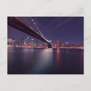 Onder de Brooklyn Bridge New York Skyline Briefkaart