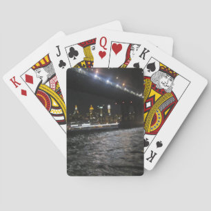 Onder de brugspeelkaarten pokerkaarten